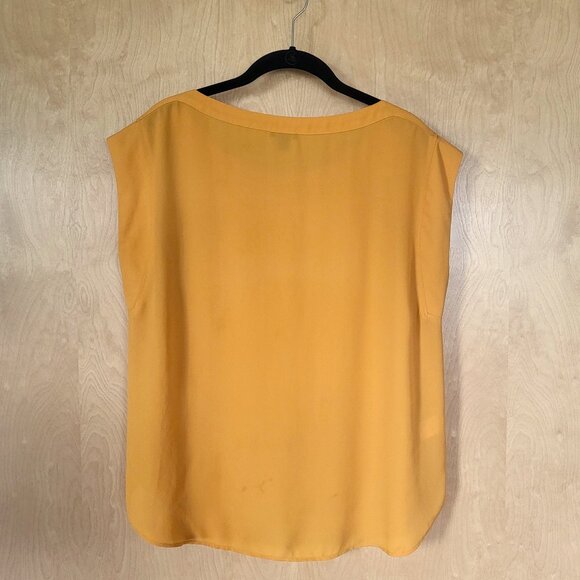 Ann Taylor Cap Sleeve Boxy Top Orange Yellow Size S - Picture 2 of 5